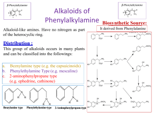 phenyl alkyl amine alkaloids
