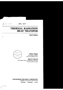 THERMAL RADIATION HEAT TRANSFER (SPIEGEL)