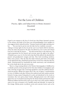 For the Love of Children: Practice, Affect, and Subjectivities in Hirata Atsutane's Household