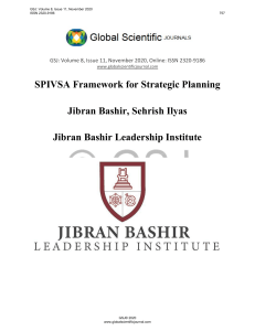 SPIVSA Framework for Strategic Planning