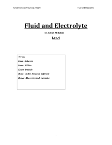 Lec.4 Fluid and Electrolyte