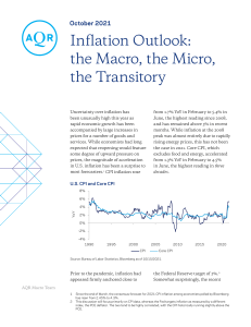 Inflation Outlook - the Macro, the Micro, the Transitory