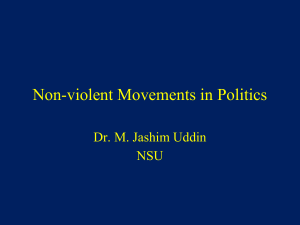 Non-violent Movements in Politics