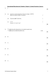 IB Chemistry Chapter 2 (Atomic Structure) Question Bank (1) Answers