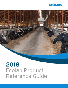 Ecolab Product Reference Guide - Dairy Farms