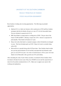 Stock Valuation Questions 