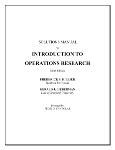 Frederick S. Hillier, Gerald J. Lieberman - Instructor's Solutions Manual to Introduction to Operations Research-Mcgraw-Hill (2010)