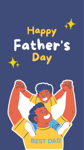 Blue Yellow Father's Day Your Story