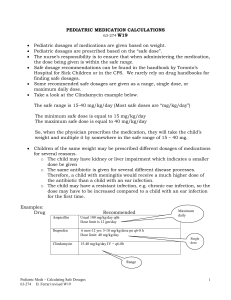 Calculating Safe Dosages Nursing