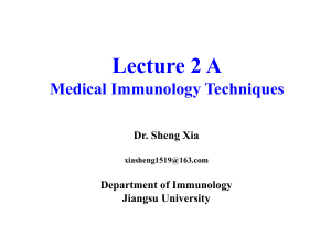 Lecture 2A-antigen, antibody and cytokine in disease