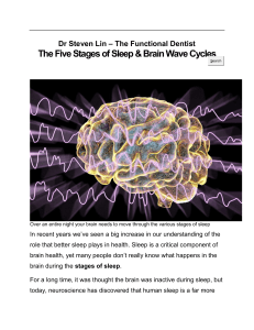 The Five Stages of Sleep & Brain Wave Cycles (Dr. Steven Lin)