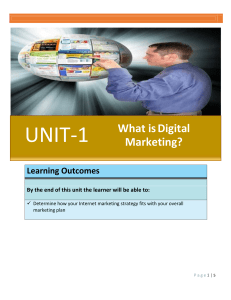 Unit 1 What is Digital Marketing