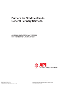 API RP 535: Burners for Fired Heaters in Refineries