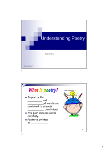 Introduction to Poetry Part 1