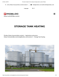 storage tank heating