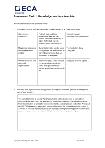 Assessment Task 1 - Written Questions Template 