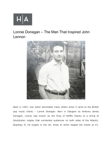 Lonnie Donegan – The Man That Inspired John Lennon