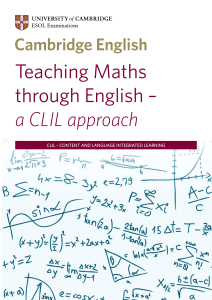 teaching maths through clil