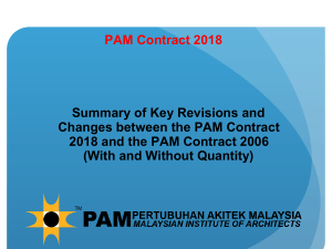 Summary revision PAM Contract 2018 2006