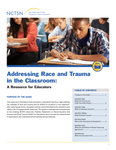 Addressing Race Trauma in the Classroom - A Resource for Educators