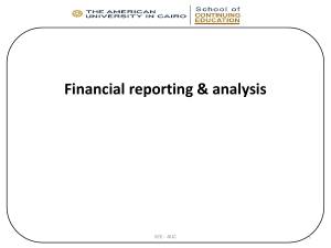 Financial reporting   analysis auc