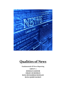 Qualities of News (Obaid Ur Rehman F2020077054)