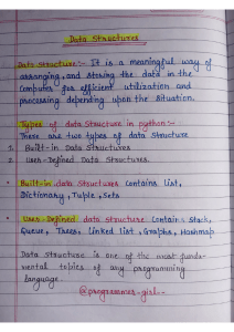 Datastructure handwritten notes