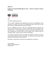 Example of Organisation Management Letter