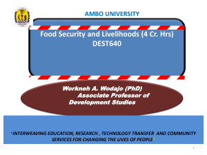 Food Security and Livelihoods  MA