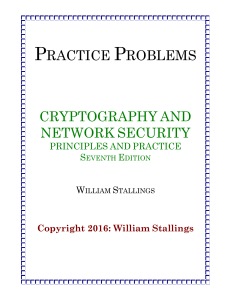 Cryptography & Network Security Practice Problems