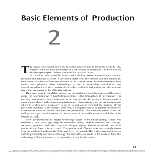 TELEVISION PRODUCTION NOTES ON SCRIPTING