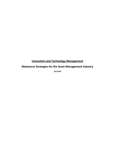 The Metaverse and Investment Management - Research Paper