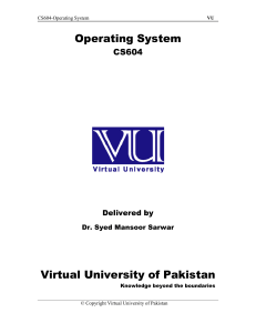 Updated Operating System Handouts from Lec 1 to 45