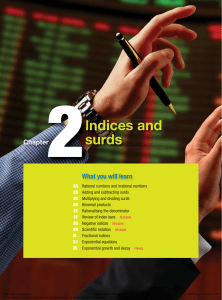 Chapter 2 - Indices & Surds