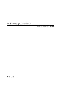A draft of The R language definition