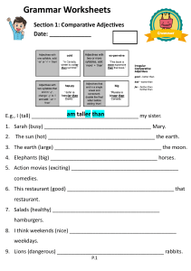Grammar Worksheets Primary 4