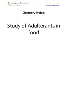 study-of-adulterants-in-food