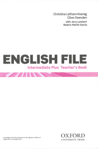 english file intermediate plus teachers book with test and a