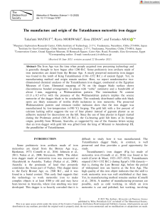Meteorit   Planetary Scien - 2022 - Matsui - The manufacture and origin of the Tutankhamen meteoritic iron dagger