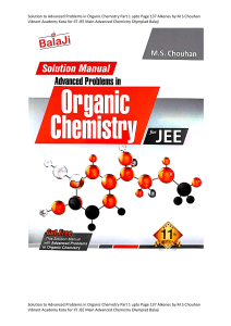 Solution to Advanced Problems in Organic Chemistry Part 1 upto Page 137 Alkenes by M S Chouhan Vibrant Academy Kota for IIT JEE Main Advanced Chemistry Olympiad Balaji