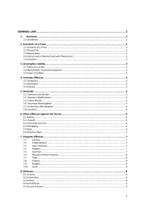 Criminal Law MBE Outline