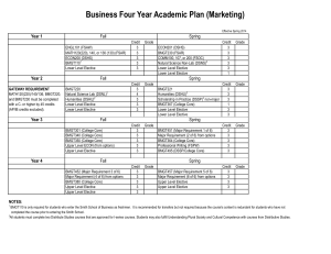 Marketing - 4 Year Plan - 2014