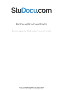 continuous-stirred-tank-reactor report