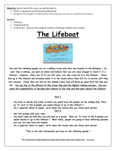 The Lifeboat Activity