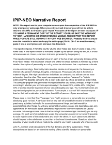 IPIP-NEO Narrative Report - Google Docs