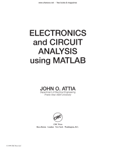 ELECTRONICS and CIRCUIT ANALYSIS using M