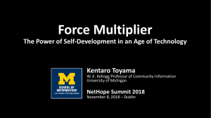 Force Multiplier - NetHope Summit 2018 - Toyama