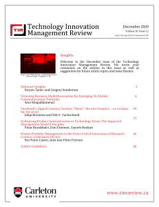 Technology Innovation Management Review - December 2020