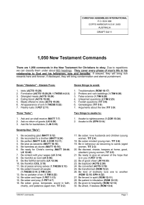 The 1,050 Commandments in the New Covenant according to Christians  Assemblies International[35029]