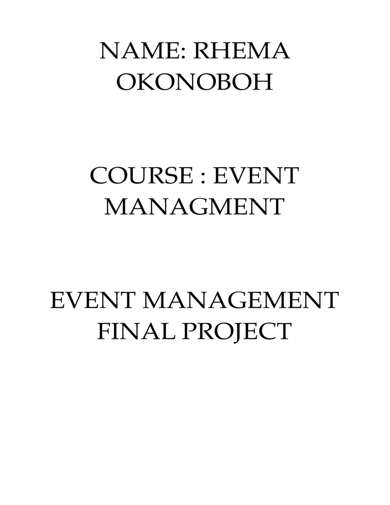 event management research paper pdf